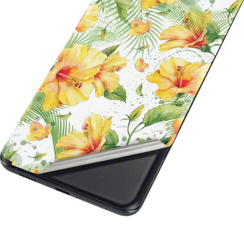 Yellow Hibiscus Galaxy S21 Ultra 5G Skin